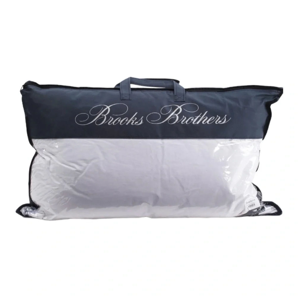 BROOKS BROTHER King White Made In Turkey Luxury Down Bed Pillow